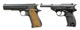 2 EUROPEAN 9MM LUGER SEMI-AUTO PISTOLS.