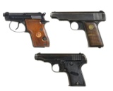 BERETTA, ORTGIES & MAB SEMI AUTO PISTOLS.