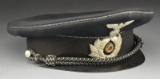 WWII GERMAN TENO SENIOR NCO VISOR CAP.