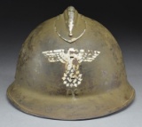 ORIGINAL WWII FRENCH ADRIAN HELMET REISSUED BY