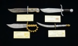 4 THEATER MADE WW2 FIGHTING KNIVES.