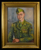 PRE WWI TO WWII PAINTINGS & FRAMED MILITARIA.