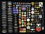 LARGE LOT OF WWII & LATER AIR CORPS WINGS, MEDALS