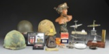 INTERESTING ASSORTED GROUP OF US MILITARY HELMETS,