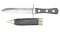 EARLY COFFIN GRIPPED WOODHEAD BOWIE KNIFE WITH