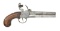 CONTINENTAL O/U SCREW BARREL FLINTLOCK PISTOL.