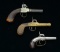 3 UNMARKED SINGLE SHOT PERCUSSION PISTOLS.