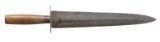 LARGE CONFEDERATE DAGGER POINT FIGHTING KNIFE.