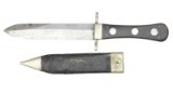 EARLY COFFIN GRIPPED WOODHEAD BOWIE KNIFE WITH