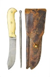FINE MICHAEL PRICE KNIFE & SHEATH FOR PROMINENT