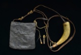 EARLY STYLE AMERICAN POSSIBLES BAG WITH ATTACHED