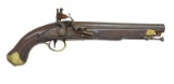 AMERICAN RESTOCKED BRITISH FLINTLOCK PISTOL WITH