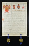 VICTORIAN GRANT OF ARMS TO GEORGE POWELL ESQ. IN