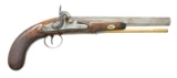 ENGLISH PERCUSSION PISTOL BY DAVY CONVERTED FROM