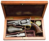 INSCRIBED CIVIL WAR CASED COLT POCKET REVOLVER.