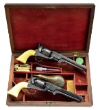 EXTREMELY RARE AND VERY FINE CASED PAIR OF GUSTAV