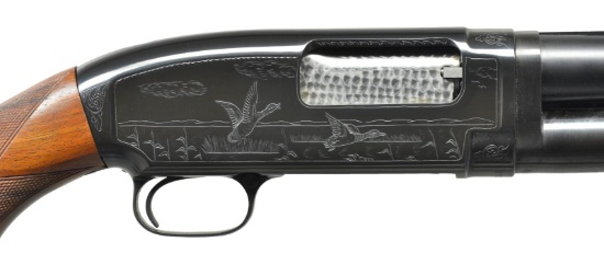 NICK KUSMIT ENGRAVED WINCHESTER MODEL 12 DUCK