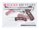 RUGER MARK IV WBR 100 YEARS COMMEMORATIVE PISTOL &