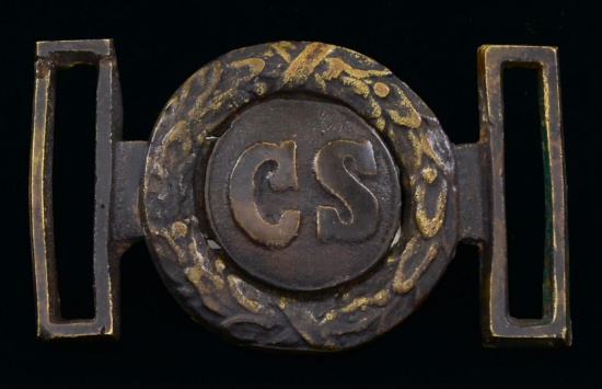 CONFEDERATE 2 PIECE SWORD BELT BUCKLE.