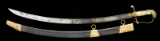 FEDERAL PERIOD EAGLEHEAD SABER WITH SCABBARD.