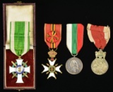 4 WWI EUROPEAN MEDALS.