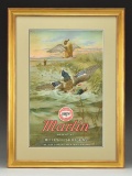 MARLIN FIREARMS COMPANY DUCK HUNTING POSTER.