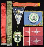 LARGE GROUP OF SMALL MILITARY FLAGS.