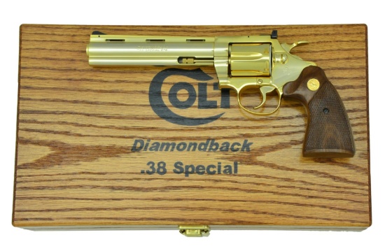 ATTRACTIVE 24 KARAT GOLD PLATED COLT CUSTOM SHOP