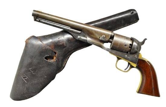 CONFEDERATE IDENTIFIED & INSCRIBED COLT 1861 NAVY