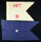 TWO MILITARY FIELD GUIDONS.