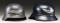 2 WWII GERMAN LUFTSCHUTZ HELMETS.