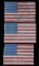 3 WWII 48-STAR FLAGS.