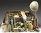 GREEN US 1952 DATED WOOD FOOTLOCKER W/ MOSTLY US