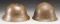 2 WWII JAPANESE HELMETS.