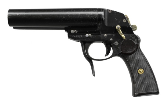 WWII GERMAN LUFTWAFFE DOUBLE BARREL FLARE PISTOL.
