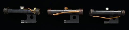 LOT OF 3 WW2 RUSSIAN PU SNIPER SCOPES/