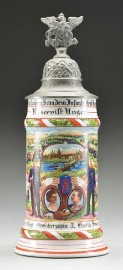 IMPERIAL GERMAN REGIMENTAL STEIN FROM A HESSIAN