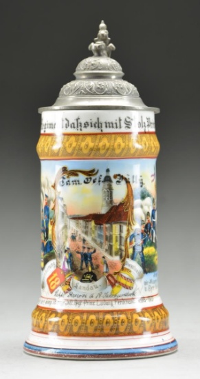 IMPERIAL GERMAN REGIMENTAL STEIN FROM THE 18th