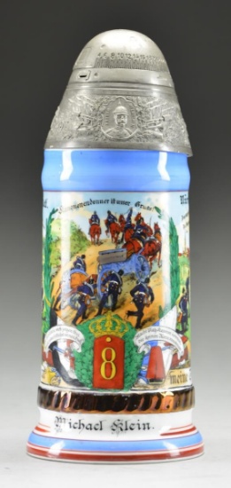 IMPERIAL GERMAN REGIMENTAL STEIN FROM THE 8th