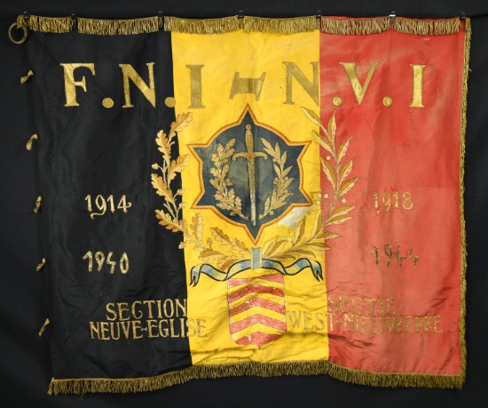 WORLD WAR 1 BELGIUM VETERANS FLAG.