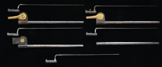 FIVE NICE SPRINGFIELD MODEL 1873 BAYONETS.