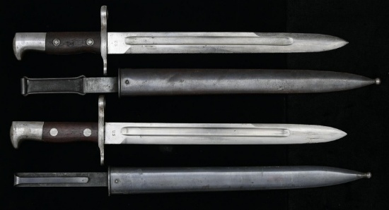 2 U.S. SPRINGFIELD MODEL 1892 KRAG RIFLE BAYONETS.
