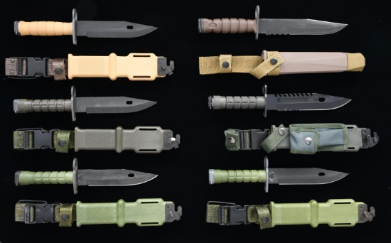 GROUP of 6 M-9 & OKC-3S PATTERN BAYONETS.