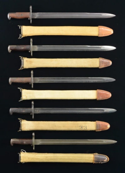 GROUPING OF 5 DESIRABLE US MODEL 1905 BAYONETS