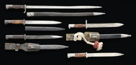 5 PRE-WWI TO WWII GERMAN BAYONETS.