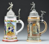 2 WWI IMPERIAL GERMAN REGIMENTAL STEINS.