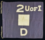 WW1 ERA US ARMY SIGNAL OR MARKER FLAG, UNIVERSITY