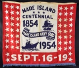 1854-1954 CENTENNIAL FLAG FOR MARE ISLAND US NAVAL