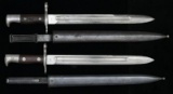 2 U.S. SPRINGFIELD MODEL 1892 KRAG RIFLE BAYONETS.