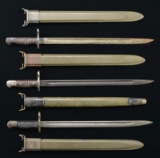 LOT OF 3 M1917 BAYONETS & 1 SCABBARD.